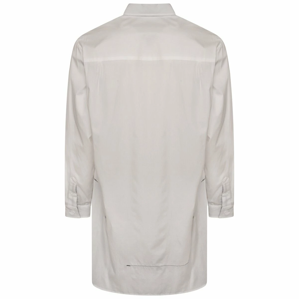 Yohji Yamamoto Deconstructed Colour-Block Shirt in White and Black | Men's Designer Shirts 1 Yohji Yamamoto Deconstructed Colour-Block Shirt in White and Black | Men's Designer Shirts