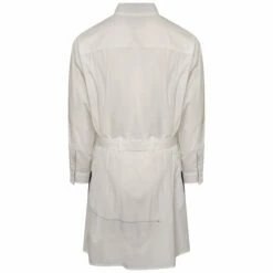 Yohji Yamamoto Deconstructed Tie Shirt in White | Men's Designer Shirts
