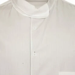 Yohji Yamamoto Men's Colour Block Shirt with Double Collar - White & Black 7 Yohji Yamamoto Men's Colour Block Shirt with Double Collar - White & Black -Hervia Shop hervia.com hj b72 515 y b w asm collar b col. white 1697532388HJ B72 515 1 04 1
