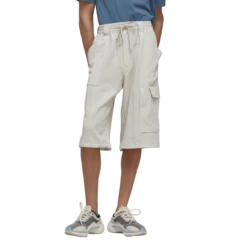 Y-3 Utility Cargo Shorts In Orbit Grey | Designer Men's Shorts