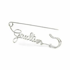 Jean Paul Gaultier Signature Safety Pin Brooch In Silver - Kids Fashion Accessory