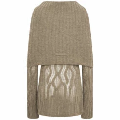 Jean Paul Gaultier Mini Wool Clavicle Dress In Cream | Designer Dresses for Women