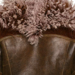 Jean Paul Gaultier X KNWLS High Neck Shearling Jacket In Brown - Designer Women's Jackets & Coats -Hervia Shop hervia.com jean paul gaultier 23 14 f ve020 l503 shearling jacket high neck long sleeves col. brown lila 1695225234 2AJ4547
