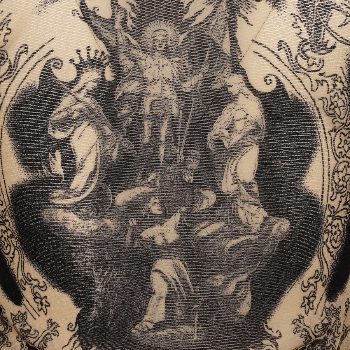 Jean Paul Gaultier The Long Sleeve Sheer Tattoo Print Top In Nude - Kids Fashion 3 Jean Paul Gaultier The Long Sleeve Sheer Tattoo Print Top In Nude - Kids Fashion - Image 3