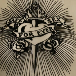 Jean Paul Gaultier The 'Safe Sex' Sheer Mesh Crewneck Top In Nude - Kids -Hervia Shop hervia.com jean paul gaultier 23 15 u to119i t001 63 long sleeves crew neck top with safe sex velvet flock details col. nude safe sex crewneck top 1696941929 2AJ5579