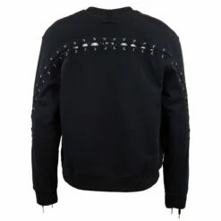 Jean Paul Gaultier Men's Oversized Laced Crew Neck Sweatshirt - Black