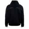 Jean Paul Gaultier Oversized Laced Hoodie Sweatshirt - Black | Men's Designer T-Shirts