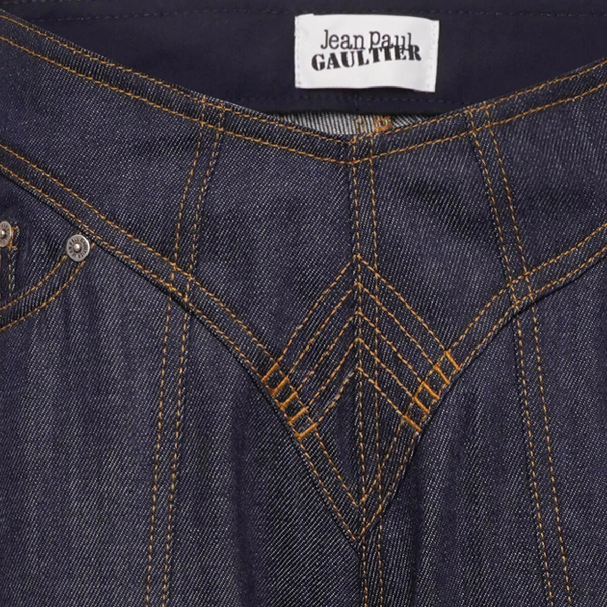 Jean Paul Gaultier The JPG Raw Jeans In Indigo - Kids' Premium Denim 2 Jean Paul Gaultier The JPG Raw Jeans In Indigo - Kids' Premium Denim - Image 2