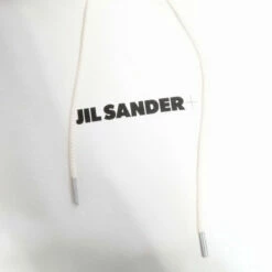 Jil Sander Logo Print Hoodie In 102 - Men's Designer Hoodie