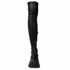 JW Anderson Black Leather Over The Knee Boots for Kids