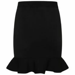 JW Anderson Ruffled Hem Mini Skirt in Black | Women's Designer Skirts