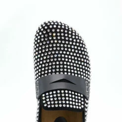 JW Anderson Black Suede And Crystal Loafer Mules for Kids -Hervia Shop hervia.com jw anderson suede and crystal loafer mules 16813822104