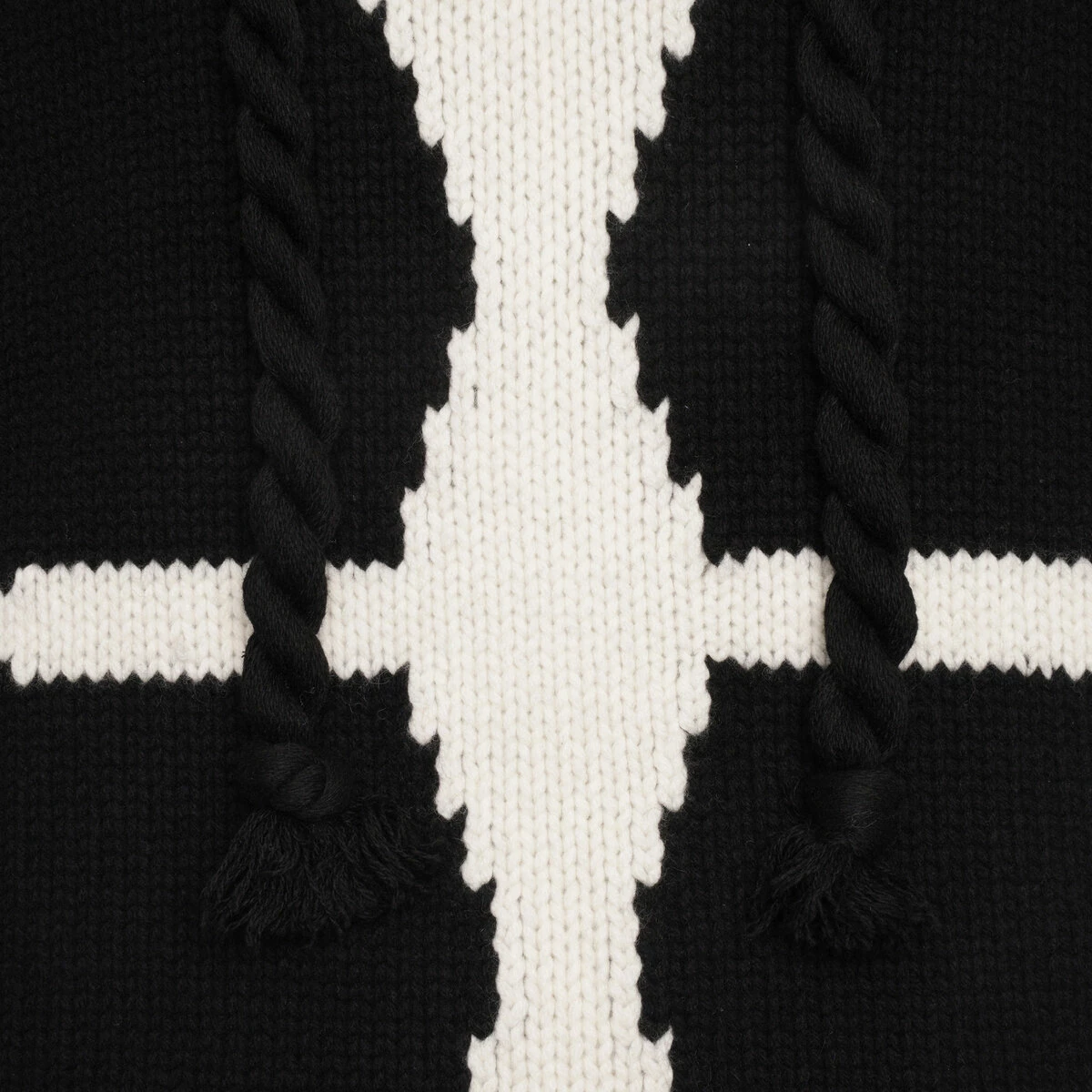 JW Anderson Anchor Logo Hoodie in Black/White | Women's Designer Cardigans & Knitwear 2 JW Anderson Anchor Logo Hoodie in Black/White | Women's Designer Cardigans & Knitwear - Image 2