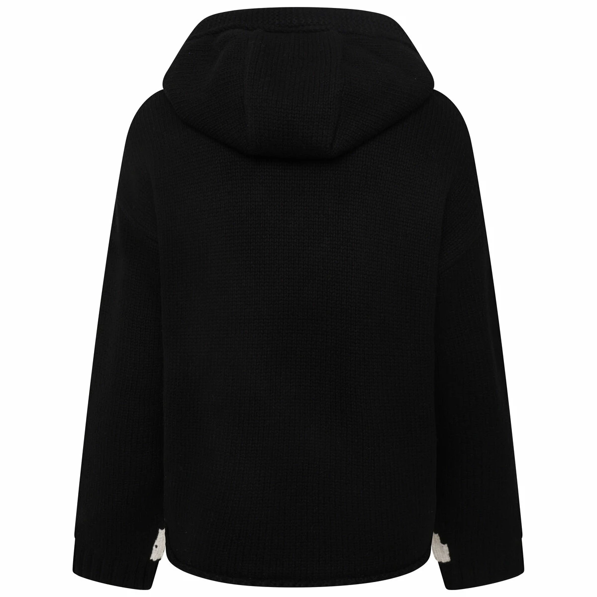 JW Anderson Anchor Logo Hoodie in Black/White | Women's Designer Cardigans & Knitwear 1 JW Anderson Anchor Logo Hoodie in Black/White | Women's Designer Cardigans & Knitwear