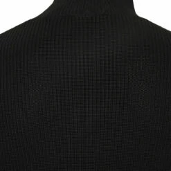 JW Anderson Black Half Zip Jumper with JWA Puller - Women's Designer Knitwear -Hervia Shop hervia.com kw0868 yn0126 half zip jumper col. black 1675778421 2AJ1766