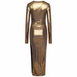 Rick Owens Lilies Jade Maxi Gown In Gold - Elegant Women's Evening Dress