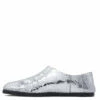 Maison Margiela Cracked Leather Moccasin Shoe In Silver - Men's Designer Loafers