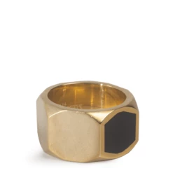 Maison Margiela Geometric Band Ring In Gold - Stylish Kids' Jewelry