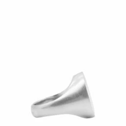 Maison Margiela Oval Chevalier Ring In Silver | Kids' Luxury Accessories