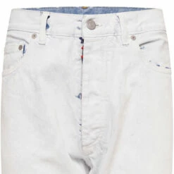 Maison Margiela Painted Denim Jeans in White - Men's Designer Jeans