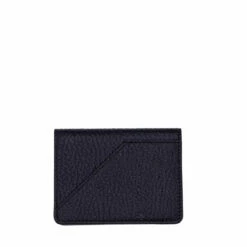 Maison Margiela Grain Leather Logo Patch Wallet - Black | Men's Wallets