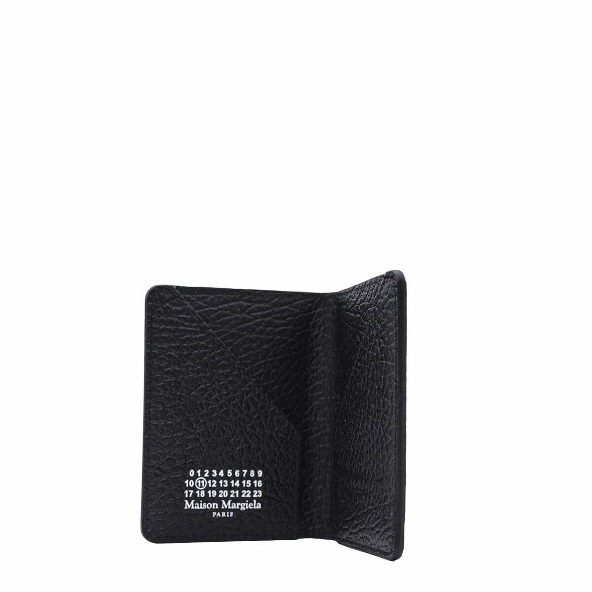 Maison Margiela Grain Leather Logo Patch Wallet - Black | Men's Wallets 2 Maison Margiela Grain Leather Logo Patch Wallet - Black | Men's Wallets - Image 2