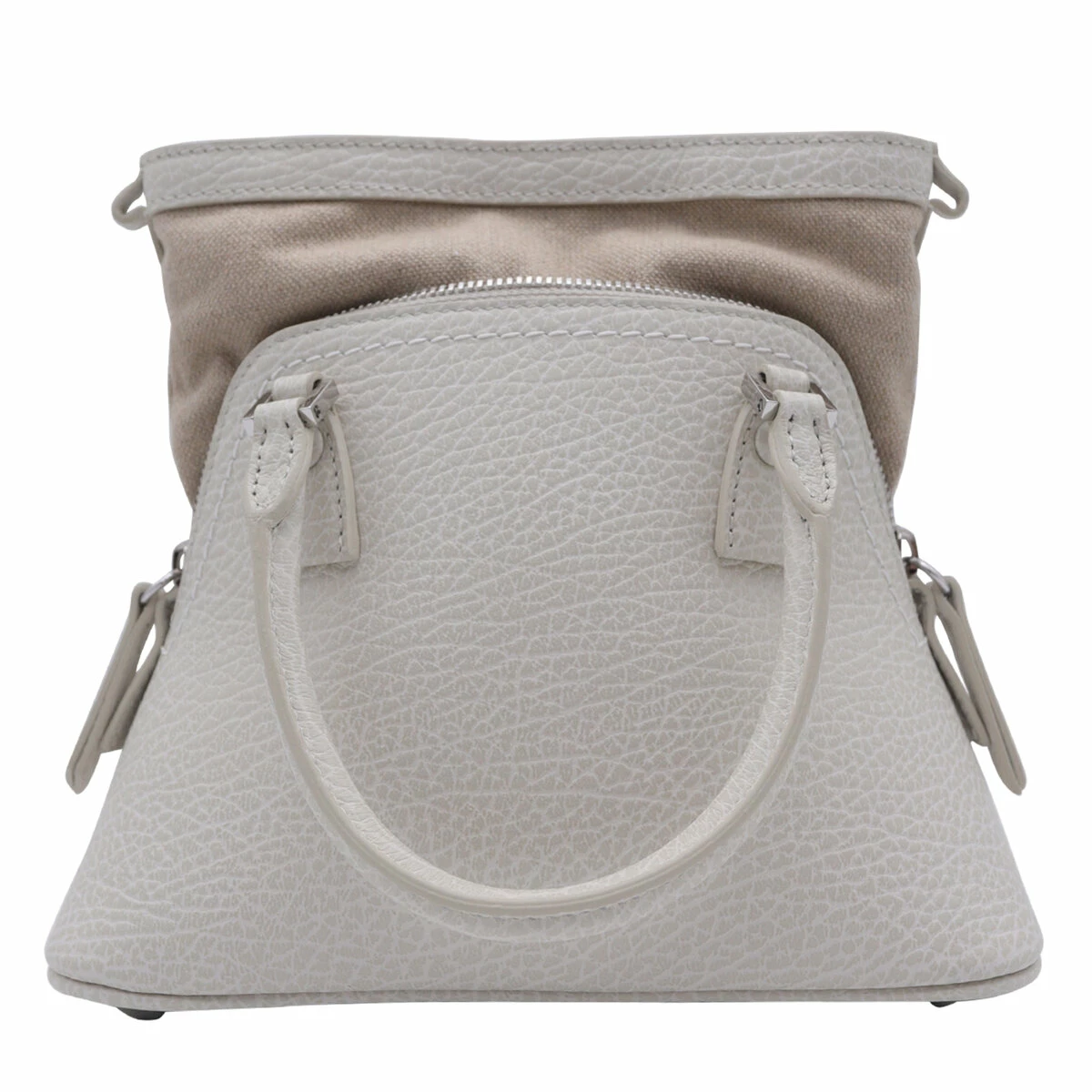 Maison Margiela Pebble Grain Leather 5AC Micro Bag In Greige - Stylish Kids Accessory 2 Maison Margiela Pebble Grain Leather 5AC Micro Bag In Greige - Stylish Kids Accessory - Image 2