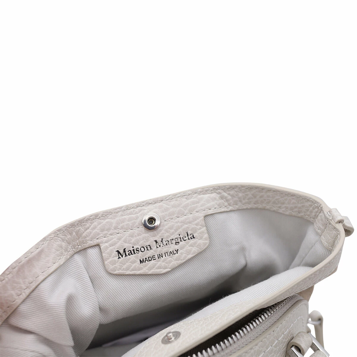 Maison Margiela Pebble Grain Leather 5AC Micro Bag In Greige - Stylish Kids Accessory 4 Maison Margiela Pebble Grain Leather 5AC Micro Bag In Greige - Stylish Kids Accessory - Image 4