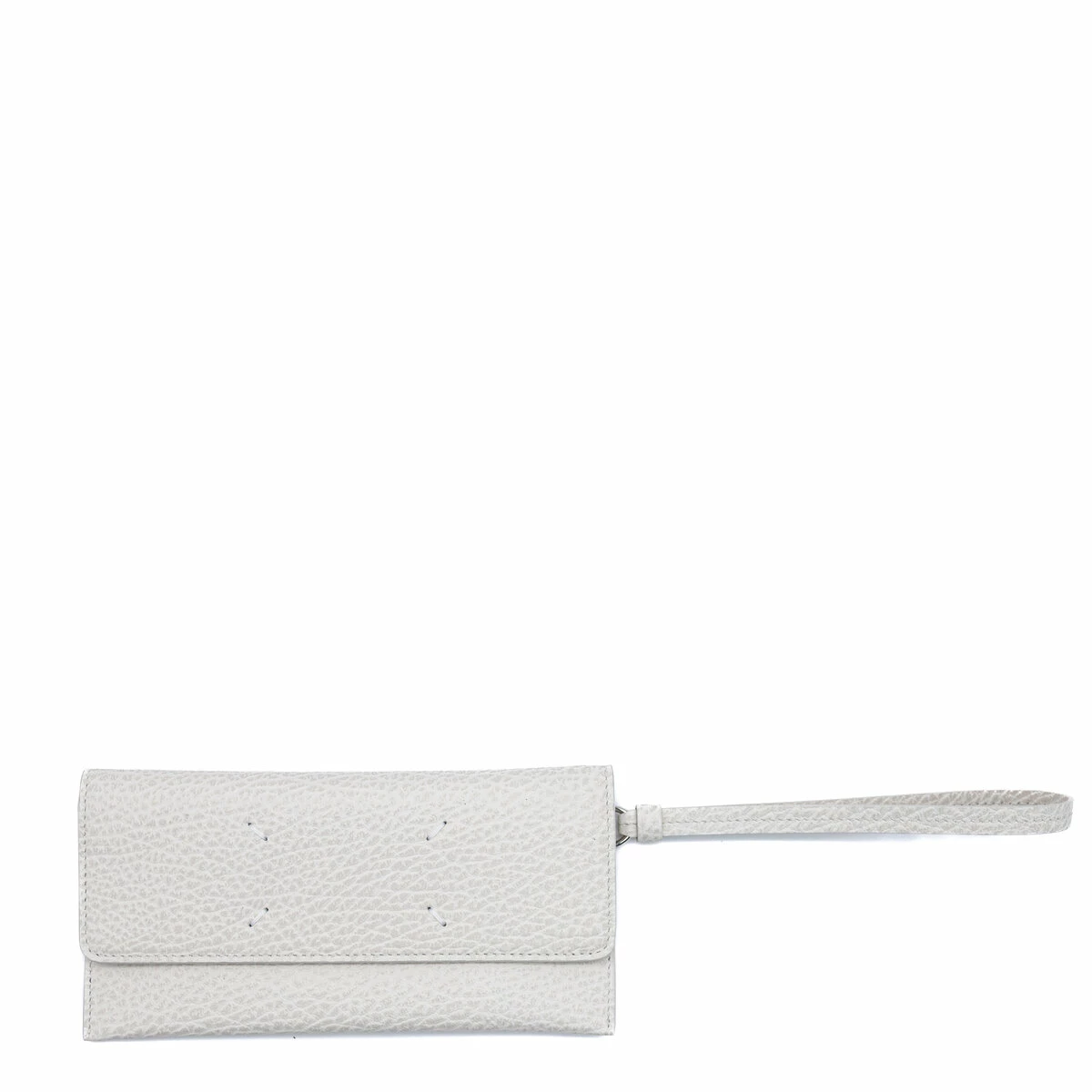 Maison Margiela Fold Over Snap Wallet In Greige | Stylish Kids' Accessory 2 Maison Margiela Fold Over Snap Wallet In Greige | Stylish Kids' Accessory - Image 2