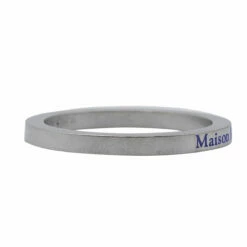 Maison Margiela Skinny Logo Ring In Silver - Stylish Kids' Accessory