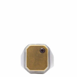 Maison Margiela Square Chevalier Ring In Silver - Stylish Kids' Accessory