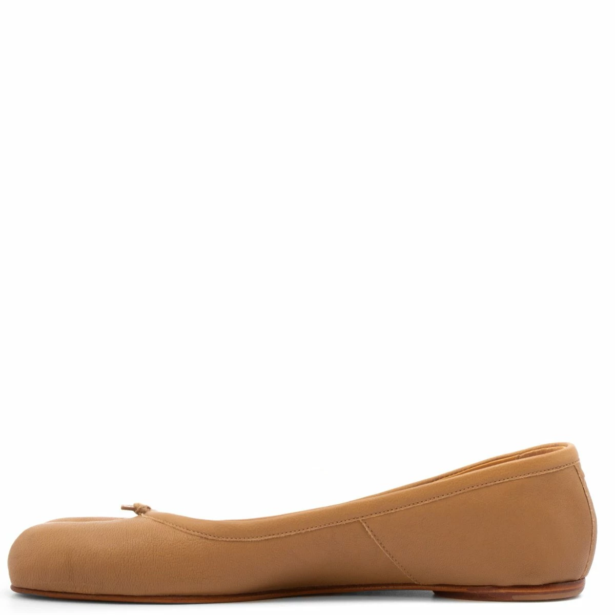 Maison Margiela Tabi Leather Ballet Shoes in Nude Tone - Kids 1 Maison Margiela Tabi Leather Ballet Shoes in Nude Tone - Kids