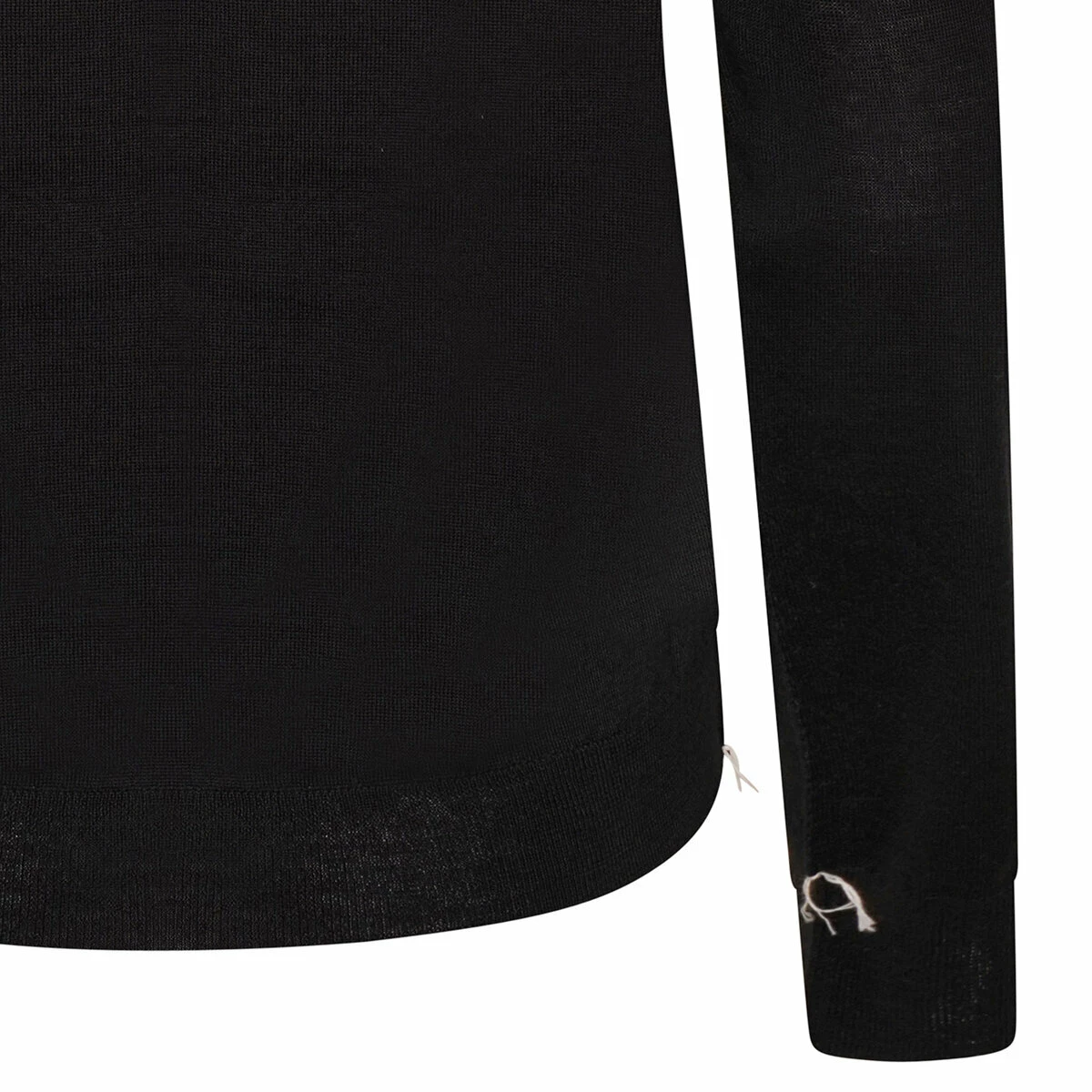 Maison Margiela Black Wool Funnel Neck Pullover - Women's Designer Knitwear 4 Maison Margiela Black Wool Funnel Neck Pullover - Women's Designer Knitwear - Image 4