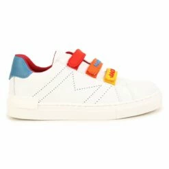 Front Page 15 Marc Jacobs Kids Velcro Logo Leather Sneakers in White - Stylish & Comfortable Footwear