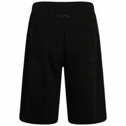 MM6 Maison Margiela Raw-Cut Hem Sweat Shorts in Black - Designer Shorts for Men