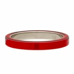 MM6 Maison Margiela Red Logo Polished Ring In Red for Kids
