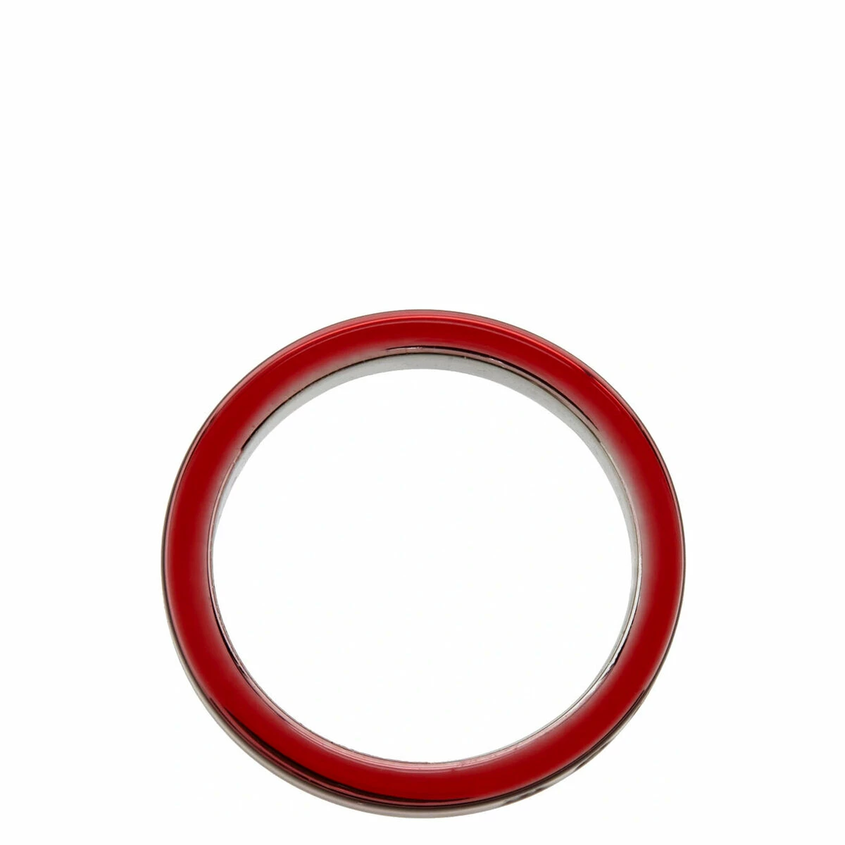 MM6 Maison Margiela Red Logo Polished Ring In Red for Kids 3 MM6 Maison Margiela Red Logo Polished Ring In Red for Kids - Image 3