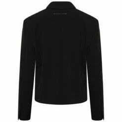 MM6 Maison Margiela Tailored Padded-Shoulder Blazer In Black | Women's Jackets & Coats