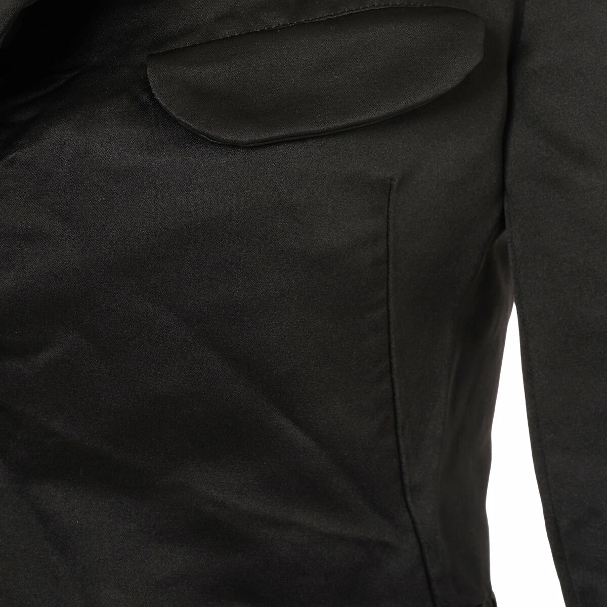 Comme Des Garçons Girl Black Satin Tailcoat - Designer Women's Coat 3 Comme Des Garçons Girl Black Satin Tailcoat - Designer Women's Coat - Image 3