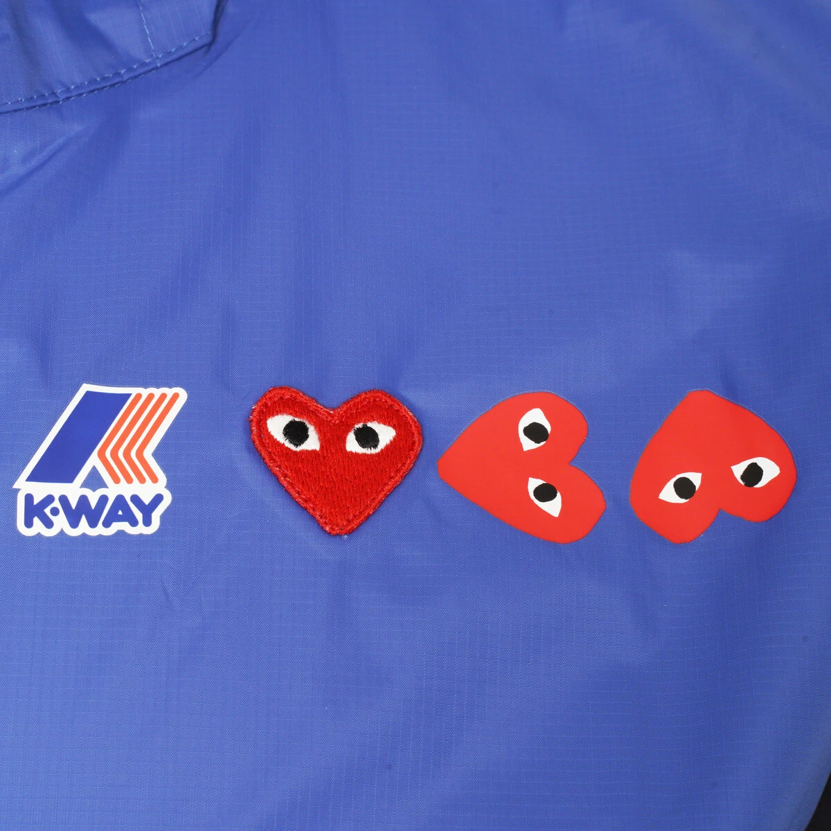 Comme Des Garçons PLAY P1J506 Half Zip Jacket In Blue | Women's Designer Jacket 2 Comme Des Garçons PLAY P1J506 Half Zip Jacket In Blue | Women's Designer Jacket - Image 2