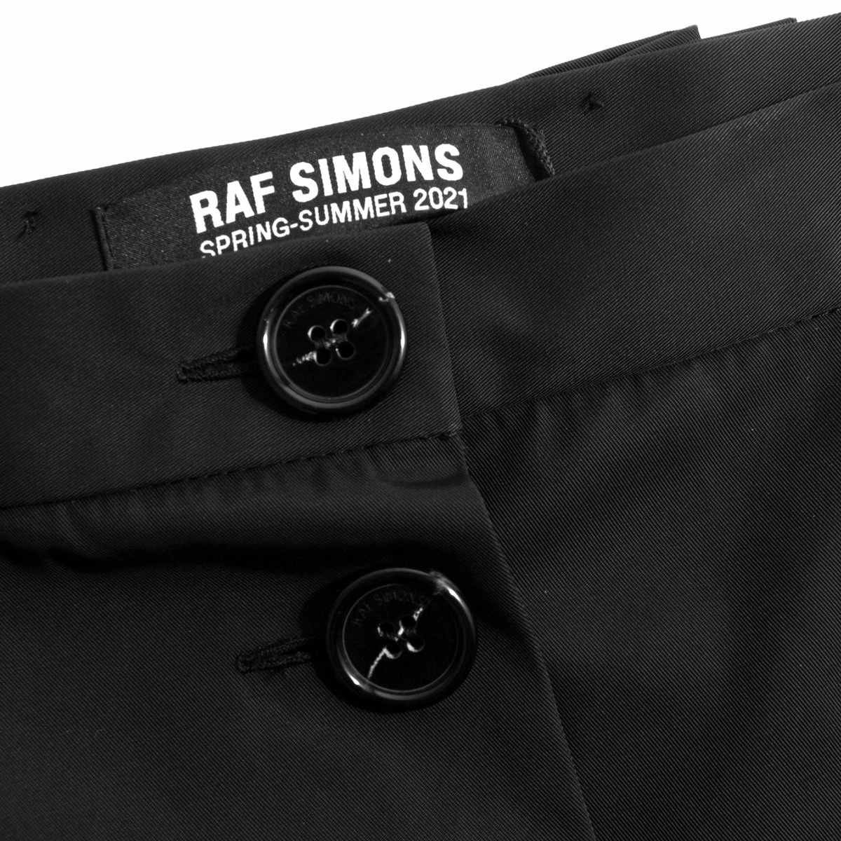 Raf Simons Black Button Front Bow Detail Pencil Skirt - Women's Designer Skirts 2 Raf Simons Black Button Front Bow Detail Pencil Skirt - Women's Designer Skirts - Image 2