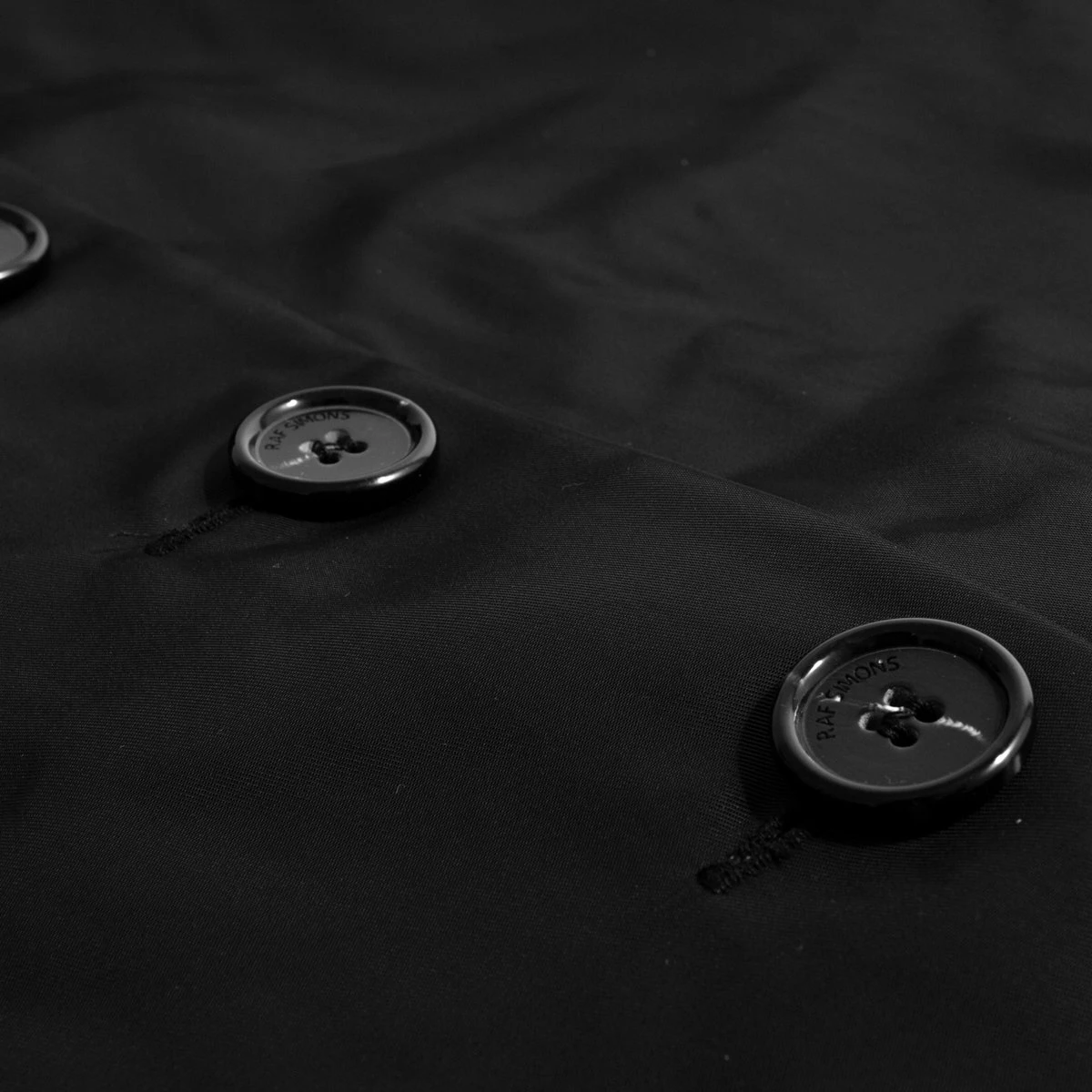 Raf Simons Black Button Front Bow Detail Pencil Skirt - Women's Designer Skirts 4 Raf Simons Black Button Front Bow Detail Pencil Skirt - Women's Designer Skirts - Image 4