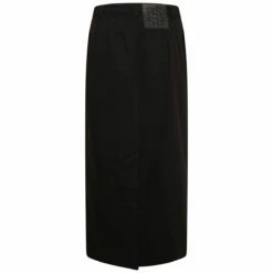 Raf Simons Black Buttoned Denim Skirt - Women's Designer Skirt