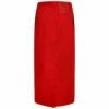Raf Simons Red Buttoned Denim Skirt - Women's Designer Skirt
