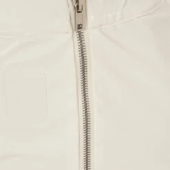 Rick Owens DRKSHDW White Front Slit Rubberised Leggings for Kids - Milk