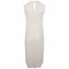 Maison Margiela Bead Embellished Silk-Blend Dress In White | Luxury Women's Dress