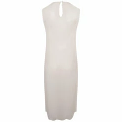 Maison Margiela Bead Embellished Silk-Blend Dress In White | Luxury Women's Dress