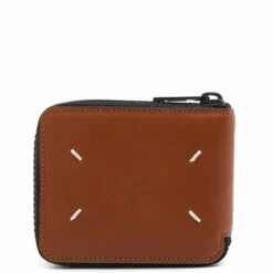 Maison Margiela Tan Leather Zip Around Wallet for Men