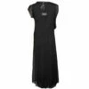 Maison Margiela Black Silk Blend Draped Front Dress - Women's Elegant Evening Wear