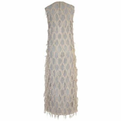 Maison Margiela Cut-Out Silk-Blend Dress In Cream - Elegant Women's Dress